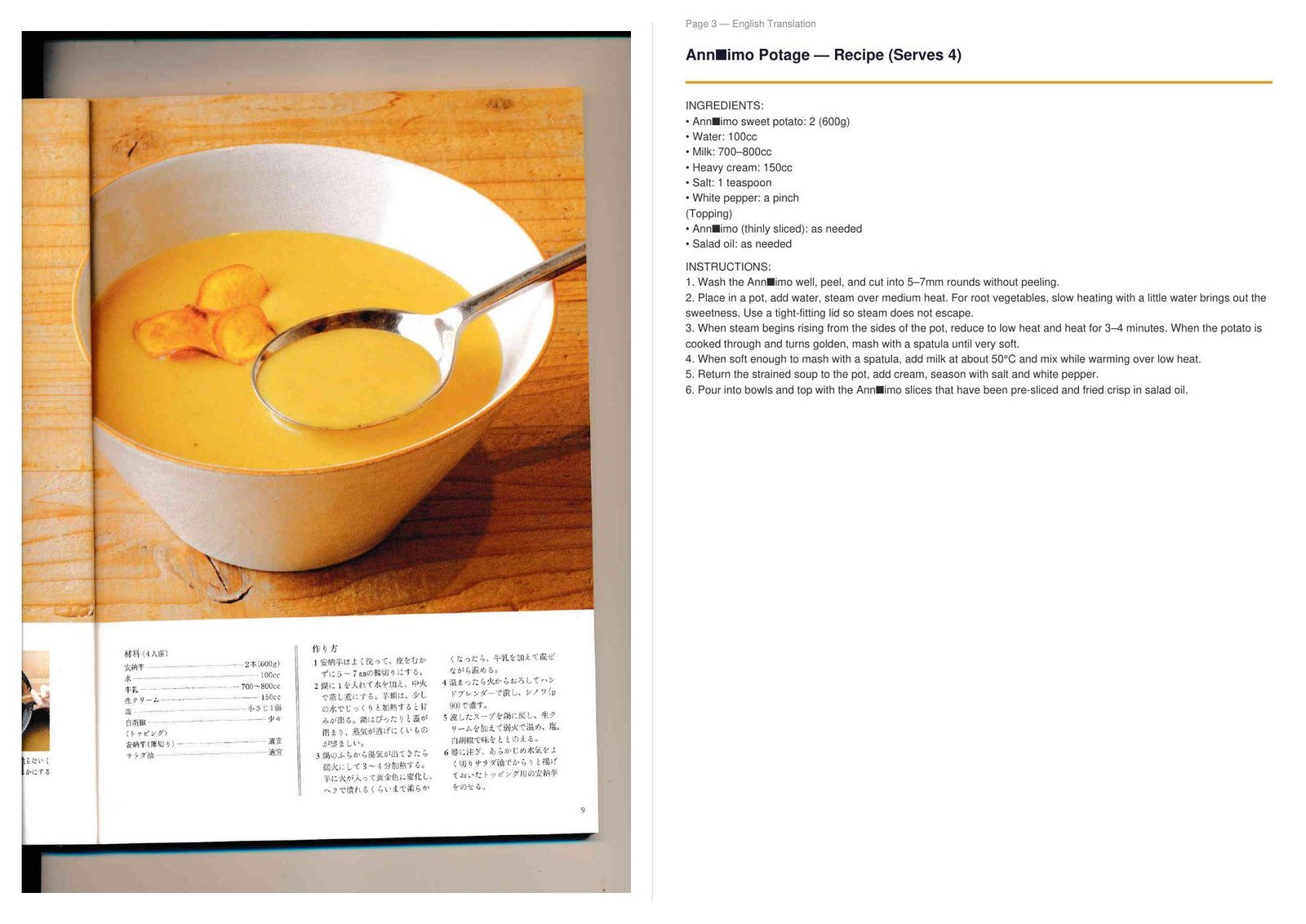 Recipe page