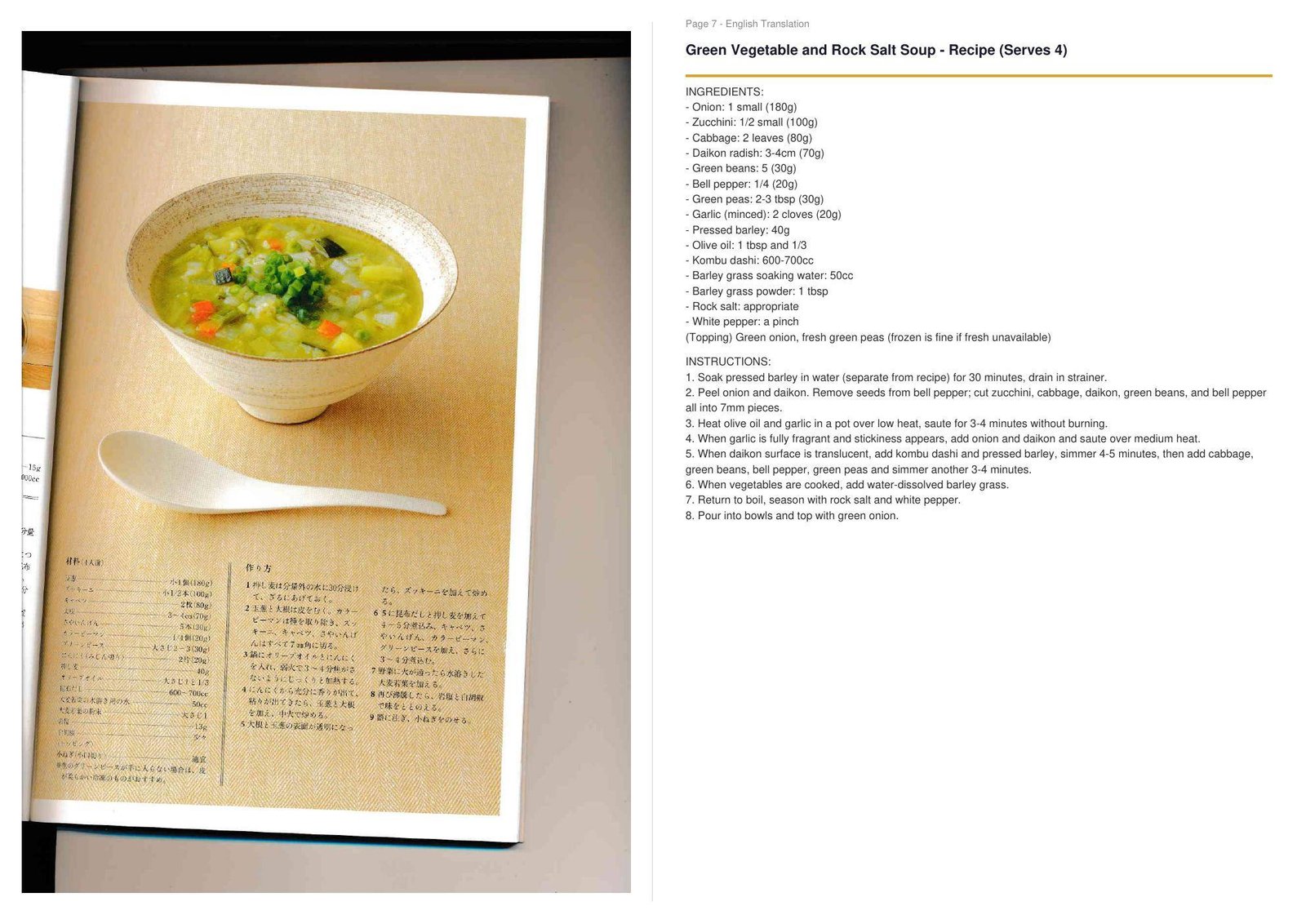 Recipe page
