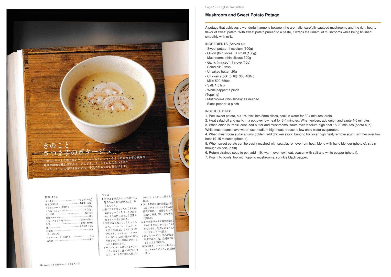 Recipe page