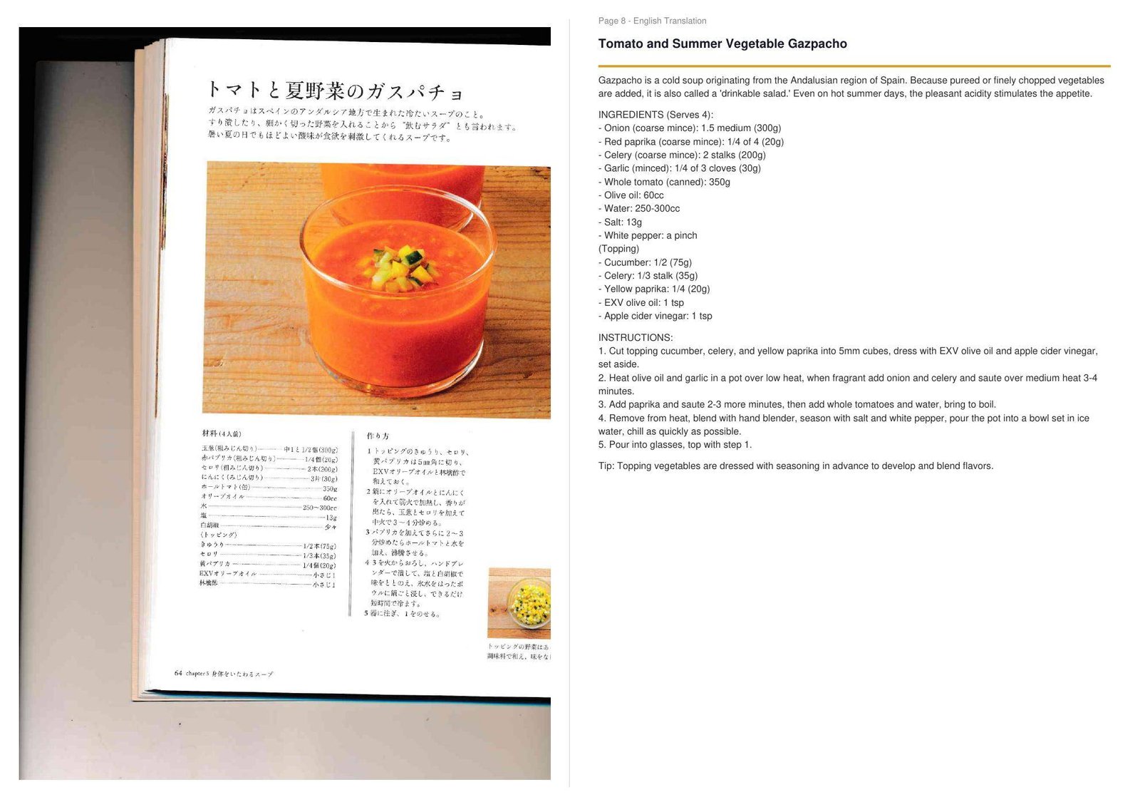 Recipe page