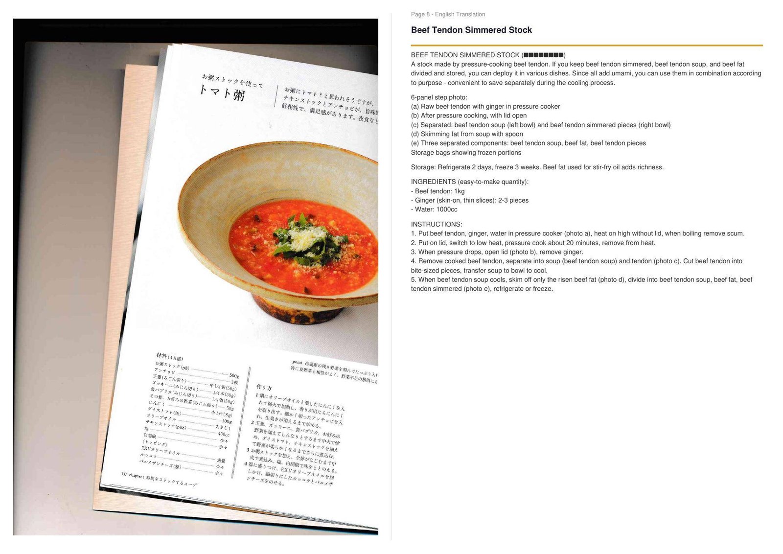 Recipe page