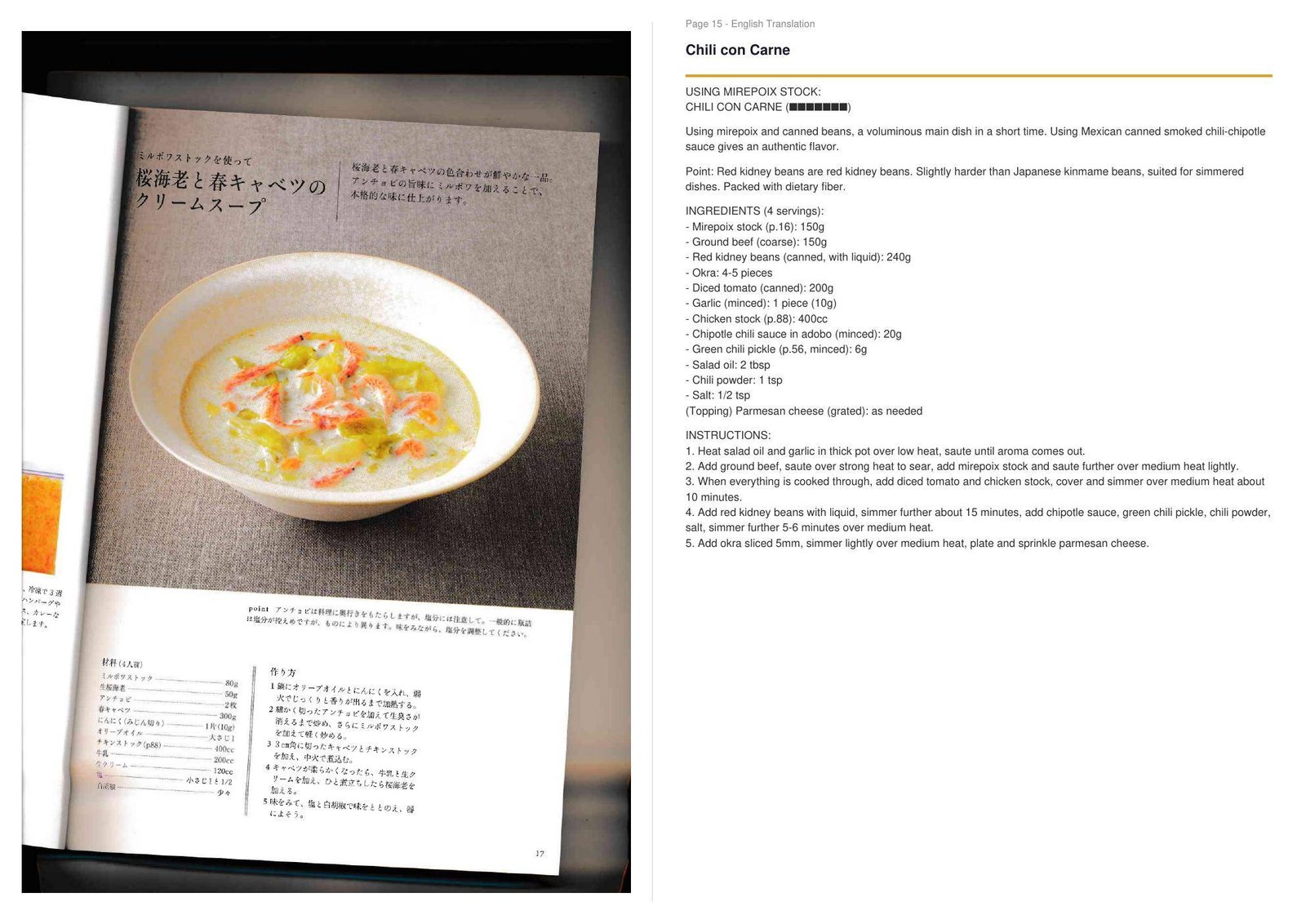 Recipe page